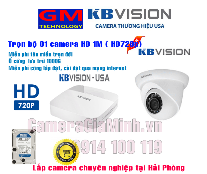 Trọn Bộ 1 Camera 1M KBvision