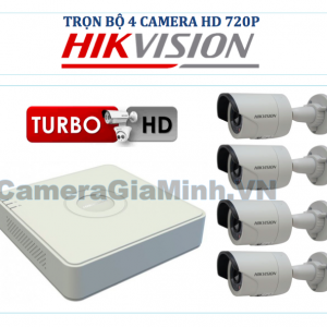 Trọn Bộ 4 Camera 1M ( HD 720p) Hikvision