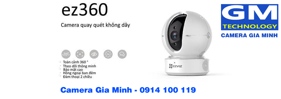 CAMERA EZVIZ WIFI XOAY THÔNG MINH CS-CV246 1080P (C6C 1080P) 2